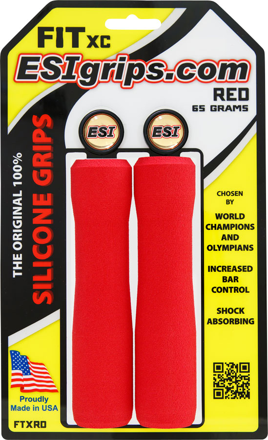 ESI FIT XC Grips Handlebar Grips Rubber Red