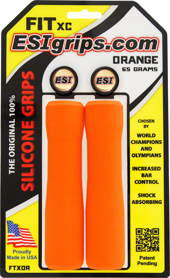 ESI FIT XC Grips Handlebar Grips Rubber Orange