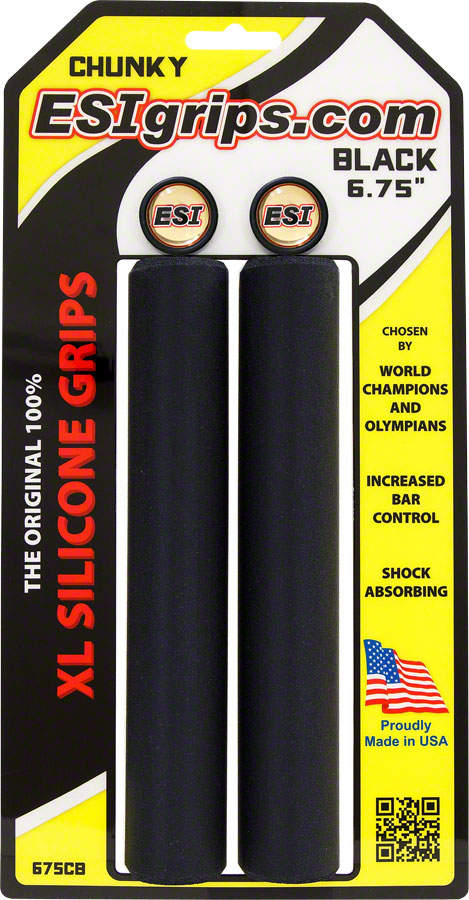 ESI XL 6.75 Handlebar Grips Rubber Black