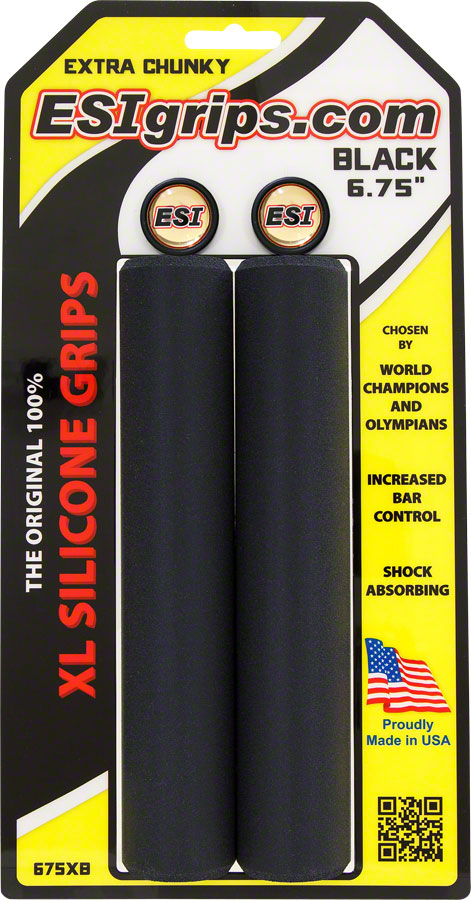 ESI XL 6.75 Handlebar Grips Rubber Black
