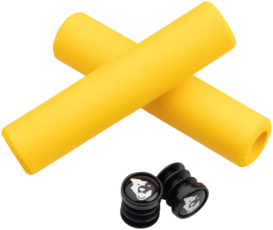 Wolf Tooth Karv Grips Handlebar Grips Rubber Yellow