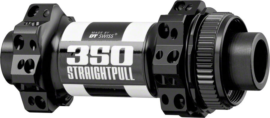 DT Swiss 350 Front Hub - 12 x 100mm, Center-Lock, Black, 24h, Straight Pull