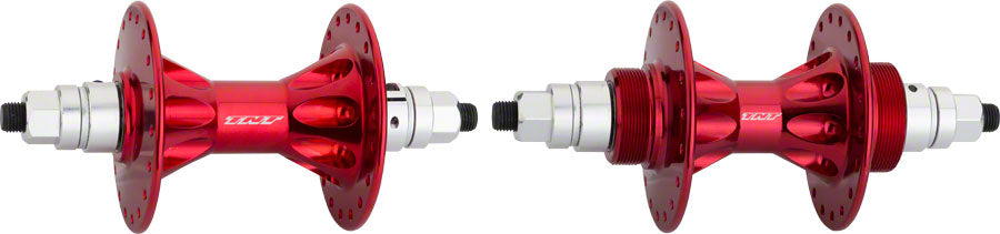 TNT Revolver Hubset 36 Hole 3/8" Axles Red