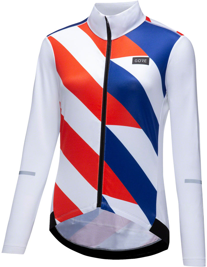 GORE Progress Thermo Jersey - White/Fireball, Women's, Large
