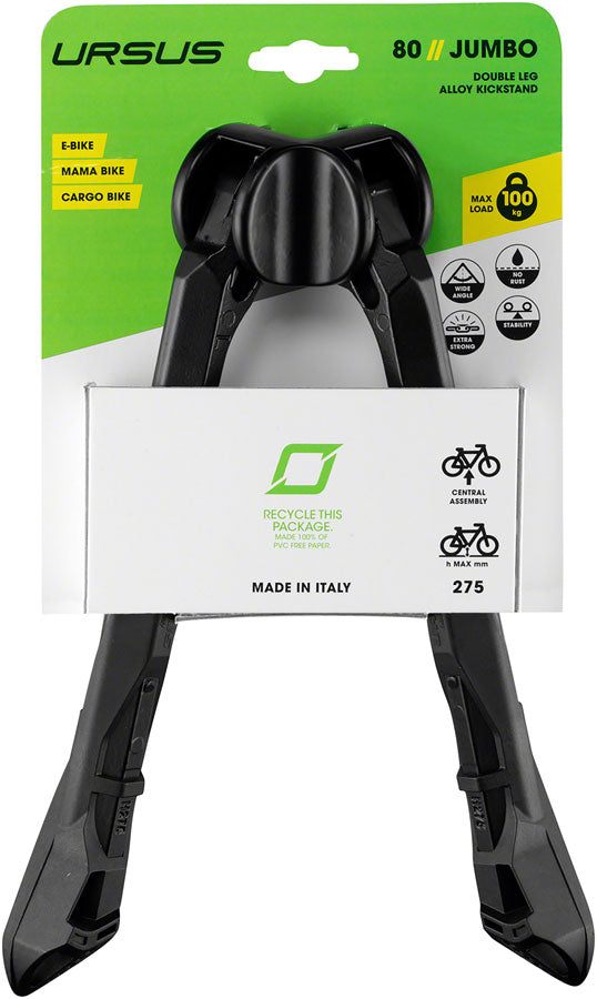 Ursus Jumbo Kickstand - Dual Leg, 300mm, Black