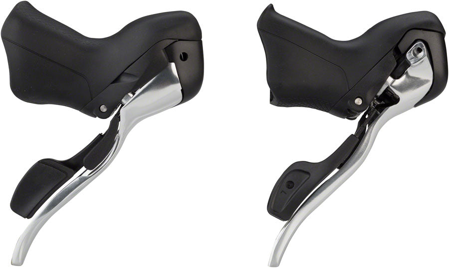 microSHIFT R9 Bar 2 9-Speed Drop Bar Shifter Set Silver Bicycle Shifter