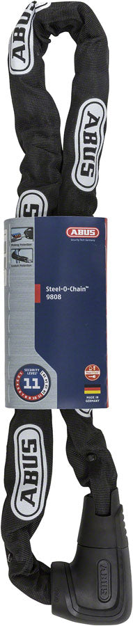 Abus 9808K/110 Steel-O-Chain Key Lock - Black