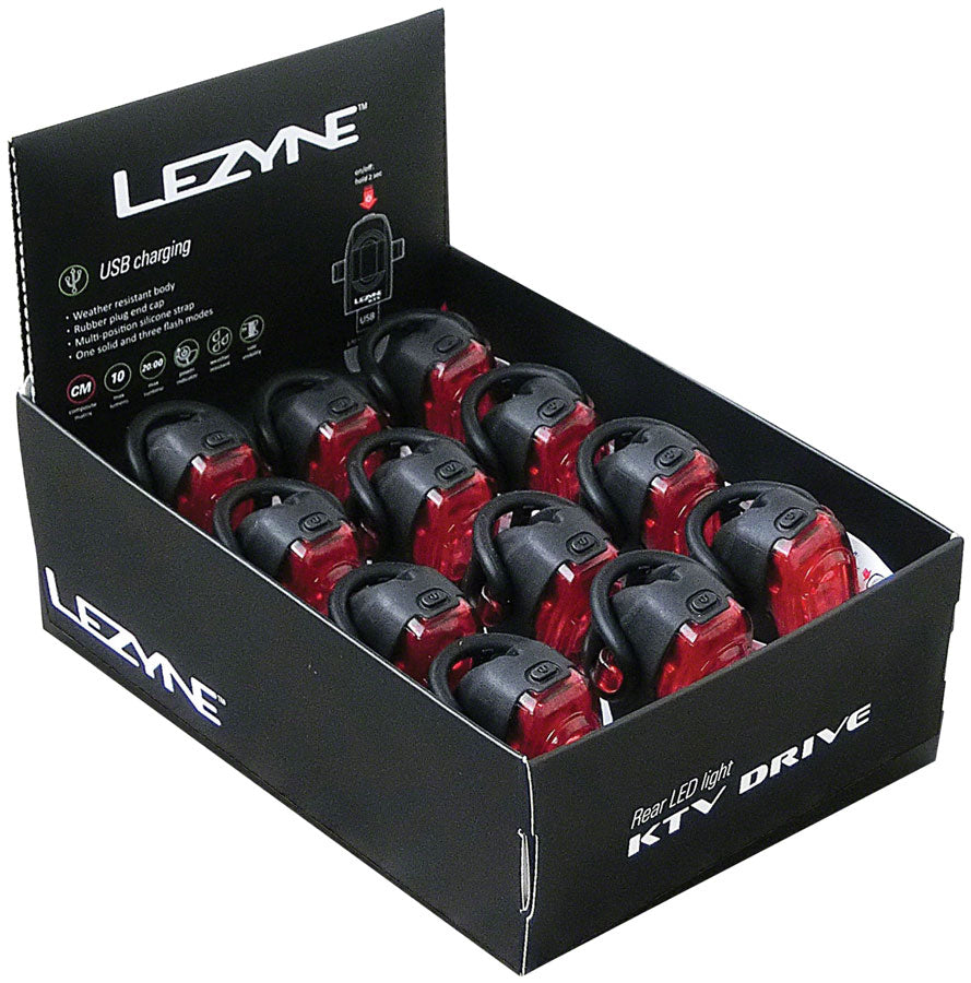 Lezyne LED KTV Taillight: Box 12, Black