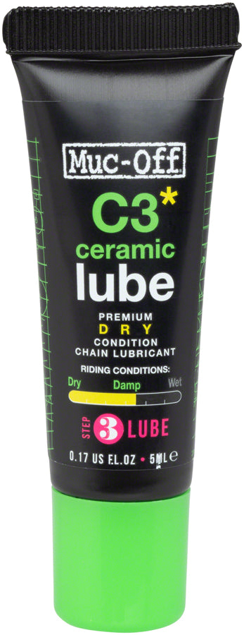 Muc-Off C3 Dry Ceramic Bike Chain Lube - Countertop Sample Jar, 5ml