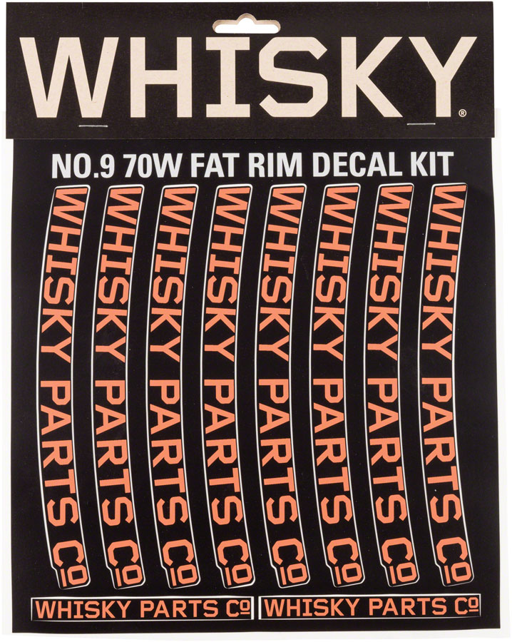 Whisky Parts Co. WHISKY 70w Decal Kit Bicycle Rim Orange