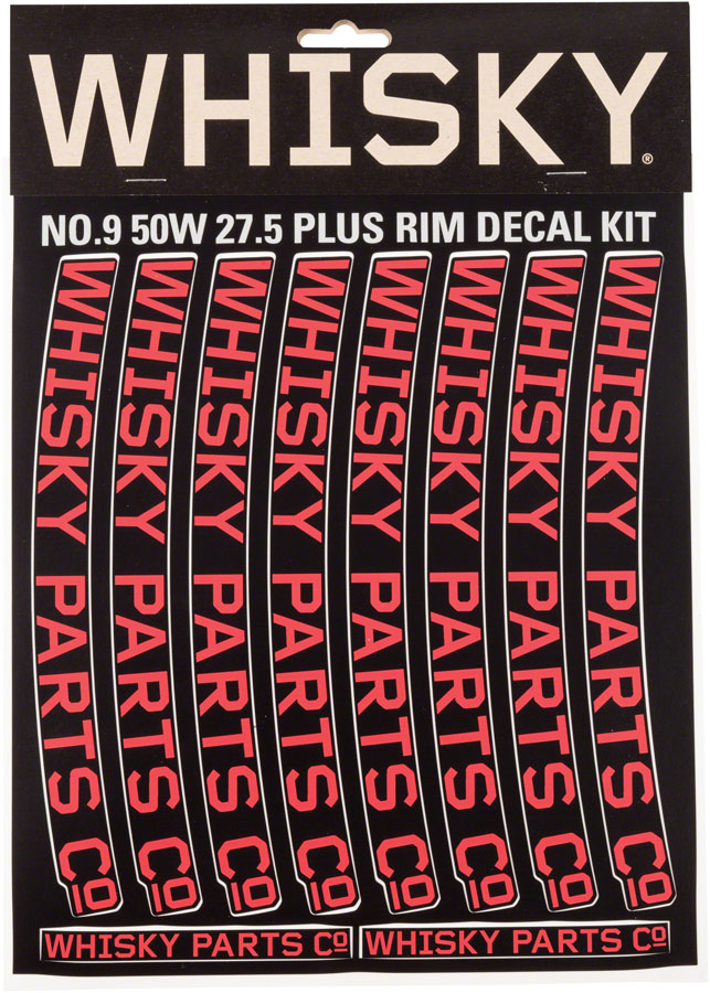 Whisky Parts Co. WHISKY 50w Decal Kit Bicycle Rim Red