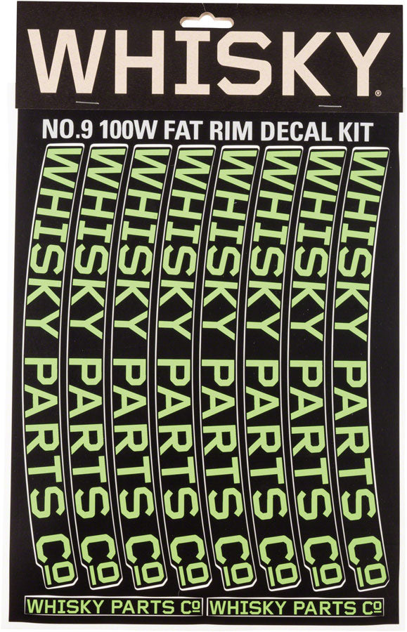 Whisky Parts Co. WHISKY 100w Decal Kit Bicycle Rim Green