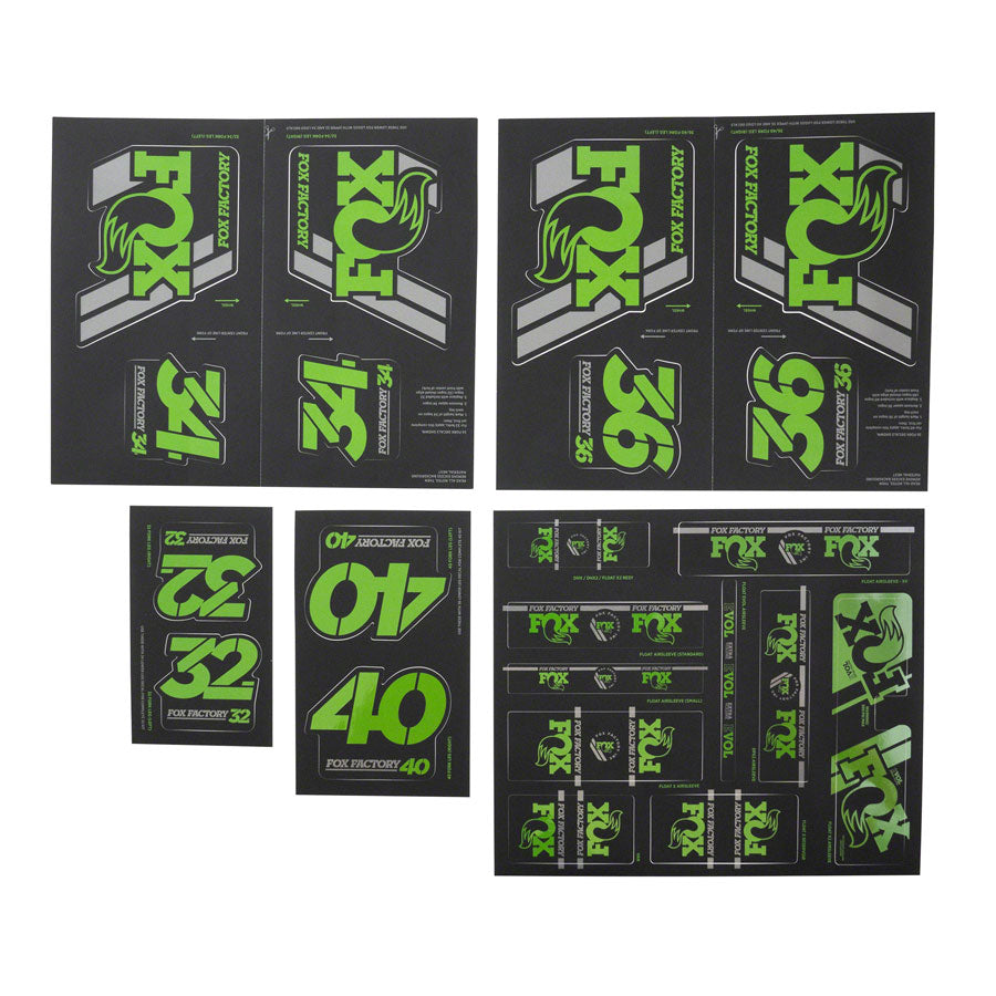 FOX Heritage Decal Kit for Forks and Shocks, Green