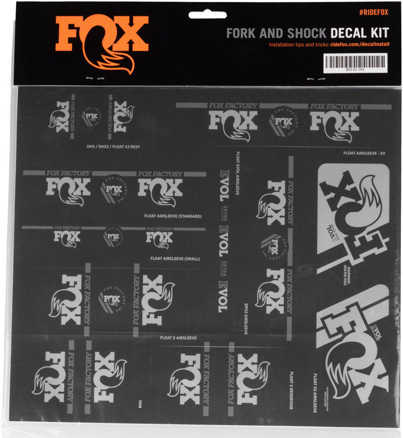 FOX Heritage Decal Kit for Forks and Shocks, Chrome – Velo Mine