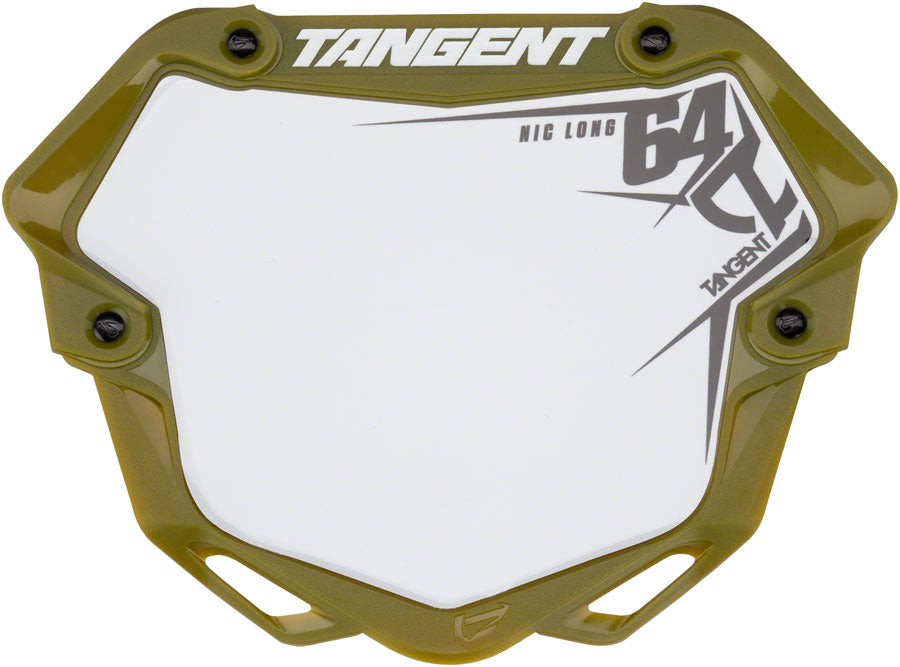 Tangent Pro Ventril 3D Number Plate - Translucent Army Green/White