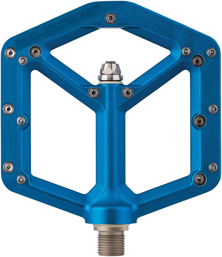 Spank Spike Pedals - Platform, Aluminum, 9/16", Blue