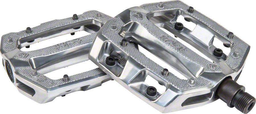 Eclat Slash Aluminum Raw Flat/Platform Pedals 9/16" Gray