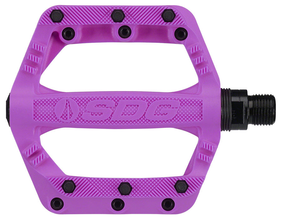 SDG Slater Kids Composite Plastic Flat/Platform Pedals 9/16" Purple