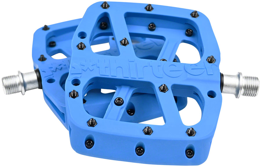 e*thirteen Base Pedals - Platform, Composite, 9/16", Blue
