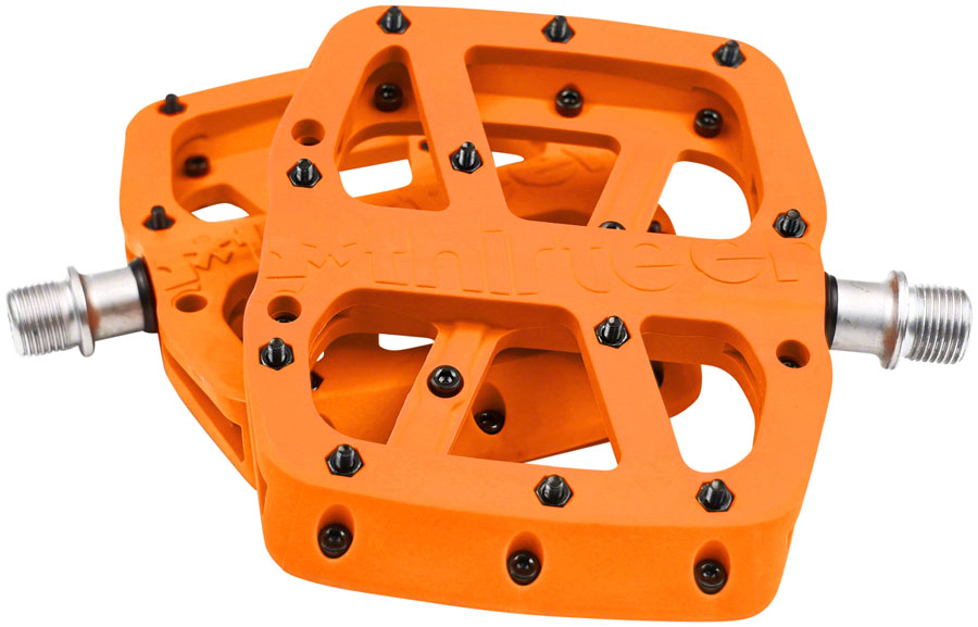 e*thirteen Base Pedals - Platform, Composite, 9/16", Naranja