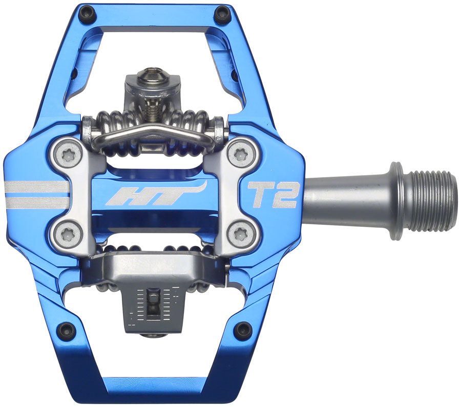 bike pedals dual sided HT Components T2 Pedals Blue