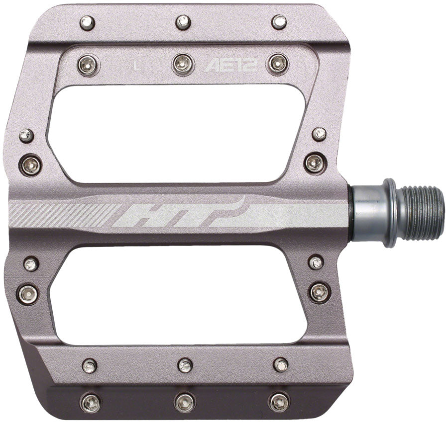 HT Components AE12 Aluminum Flat/Platform Pedals 9/16" Gray