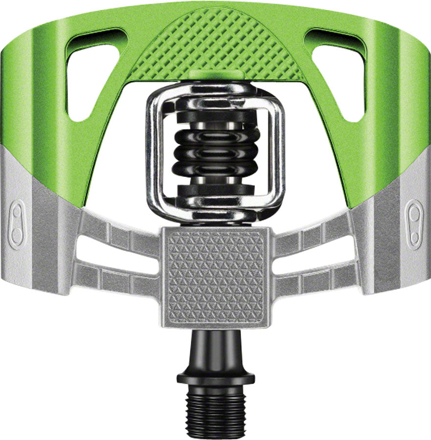 Crankbrothers Mallet 2 Dual Sided Aluminum Raw Black Clipless Pedals 9/16" Green