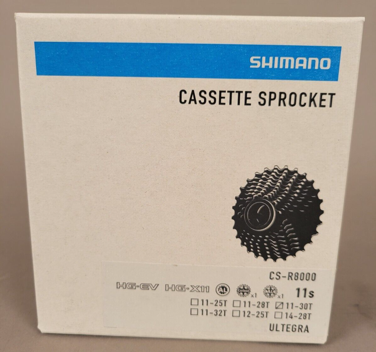 SHIMANO ULTEGRA CS-R8000 11-Speed Cassette 11-32 Tooth - Nickel-Plated Steel