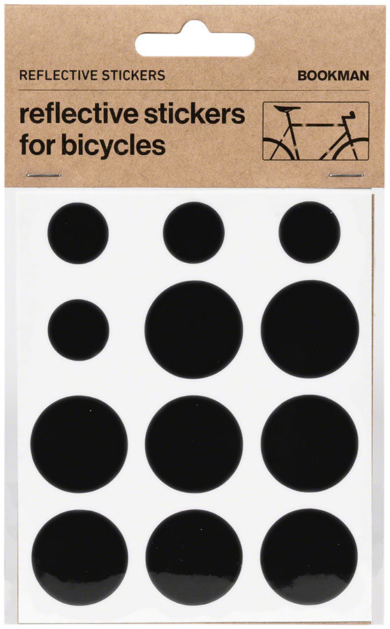 Bookman Reflective Sticker Pack - Assorted Circles, Black