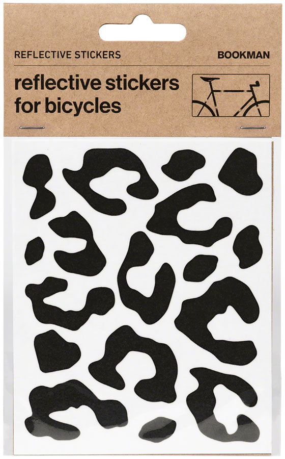 Bookman Reflective Sticker Pack - Leopard Print, Black