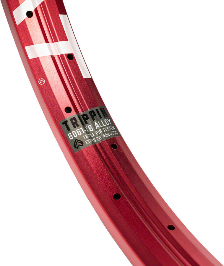 Eclat Eclat Trippin " Sandblast 20 in Bicycle Rim Red 36H