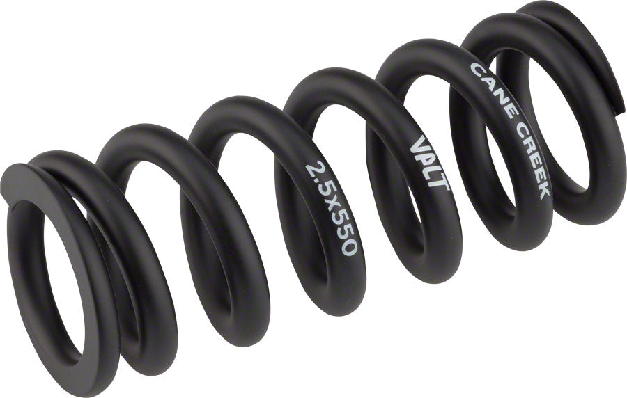 Cane Creek VALT Lightweight Steel Spring for Coil Shock, 2.50"/63mm x 550lbs, Black