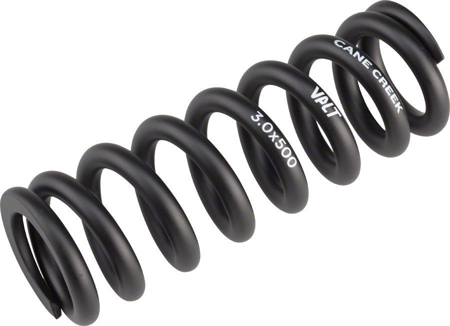 Cane Creek VALT Lightweight Steel Spring for Coil Shock, 3.00"/76mm x 500lbs, Black