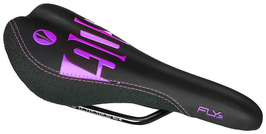SDG Fly Jr - Neon Mountain Steel Rail Saddle Purple/Black