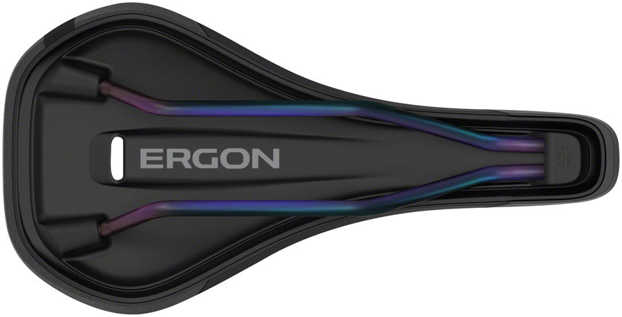 Ergon SM Enduro Comp - Stealth Oilslick Mens Small Medium CrMo Rail Saddle Black
