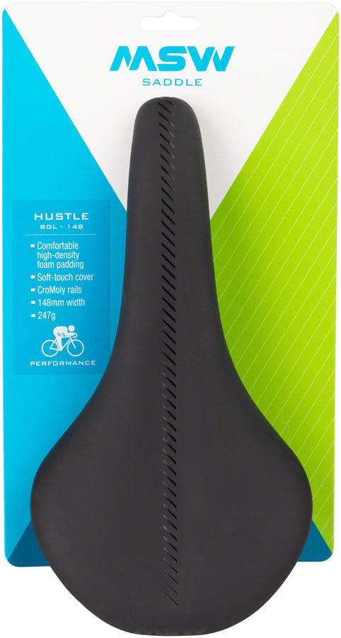 MSW SDL-148 Hustle Performance Saddle - Chromoly, Black