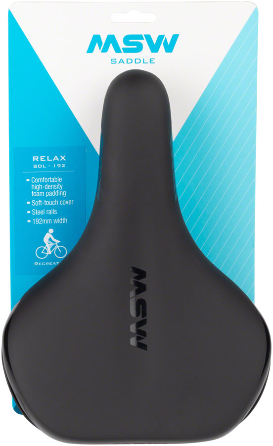 MSW SDL-192 Relax Recreation - Comfort Steel Rail Saddle Black/Orange