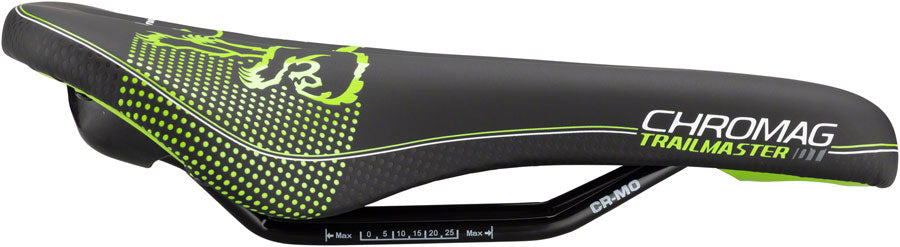Chromag Trailmaster DT - Mountain CrMo Rail Saddle Black/Green