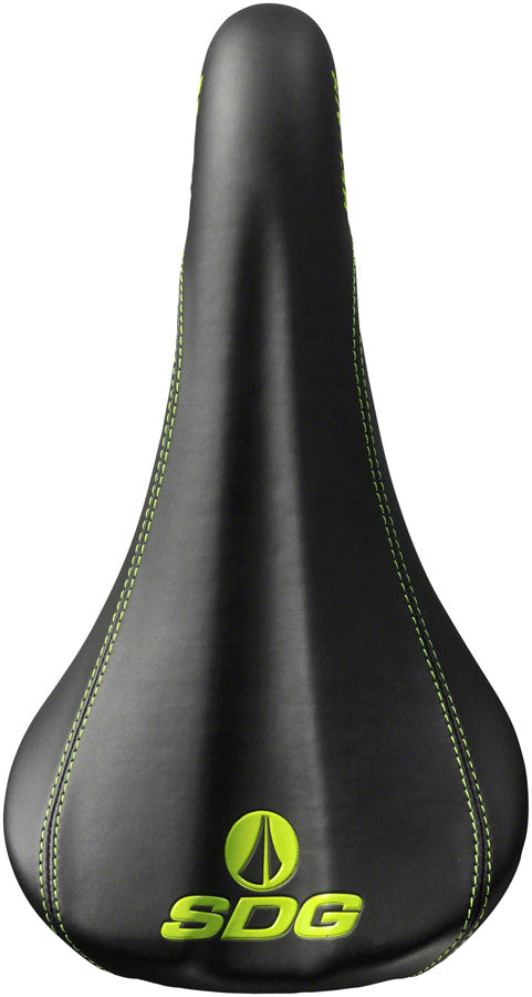 SDG Bel-Air RL - Comfort CrMo Rail Saddle Black/Green/Orange