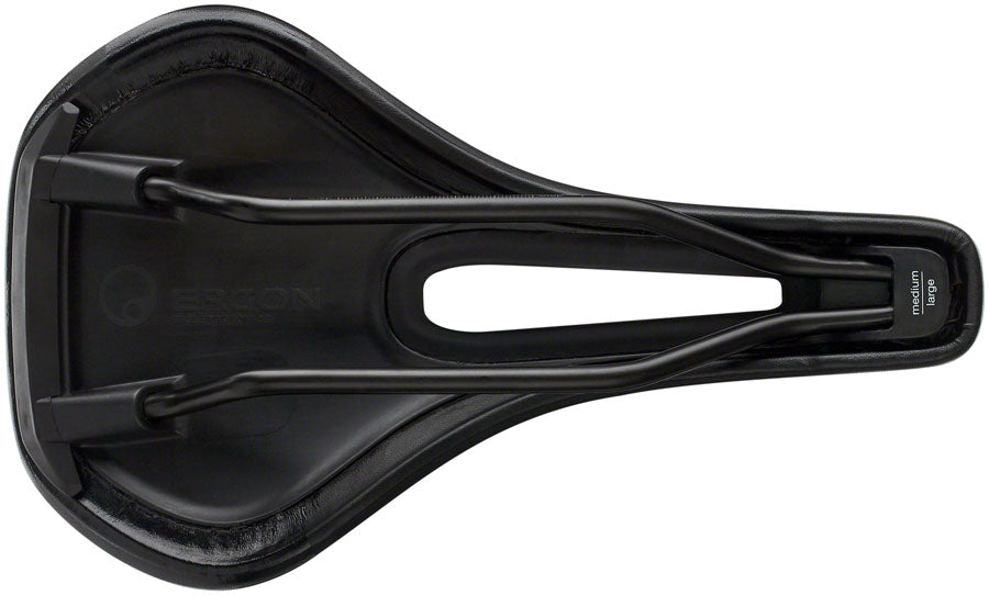 Ergon SM Sport - Stealth Women's Medium Large Comfort CrMo Rail Saddle Black