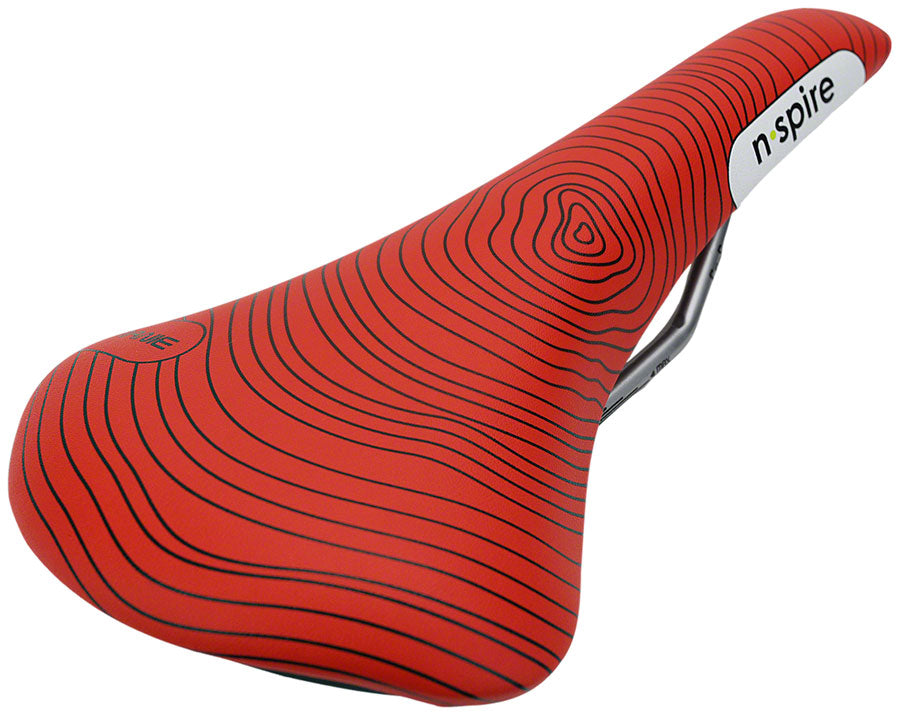Smanie N.Spire - Microfiber 146 Comfort CrMo Rail Saddle Red/Orange
