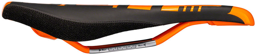 Deity Speedtrap AM - CrMo Rail Saddle Black/Orange