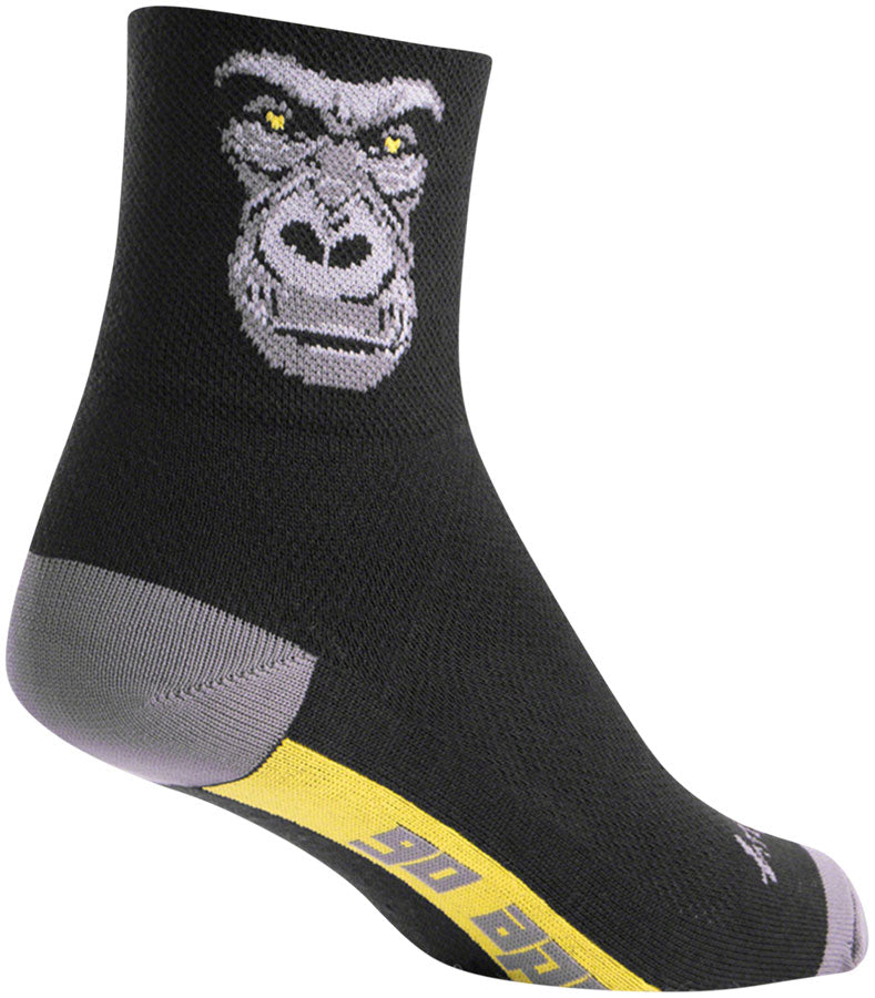 SockGuy Classic Silverback Socks - 3 inch, Black/Gray, Small/Medium