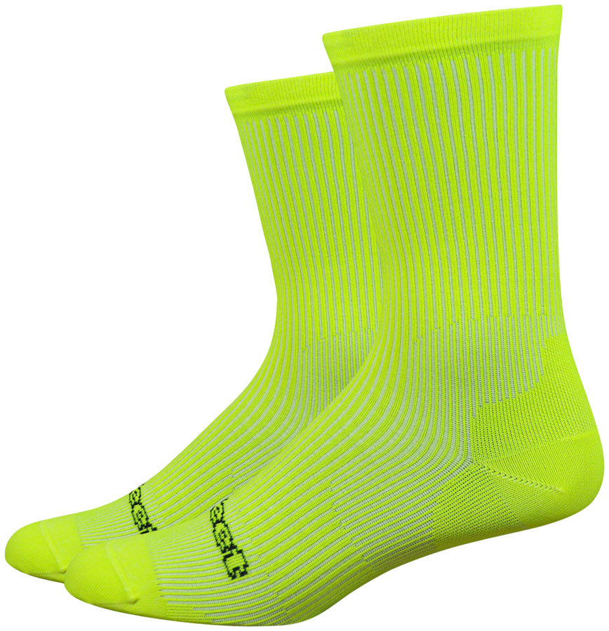 DeFeet Evo Classique Socks - 6 inch, Hi-Vis Yellow, Medium