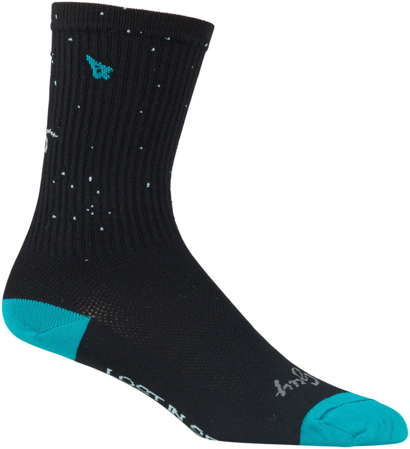SockGuy Crew Drifter Socks - 5 inch, Black, Small/Medium
