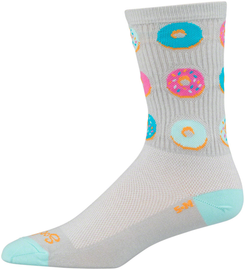 SockGuy Crew Glazed Socks - 5 inch, Gray, Large/X-Large