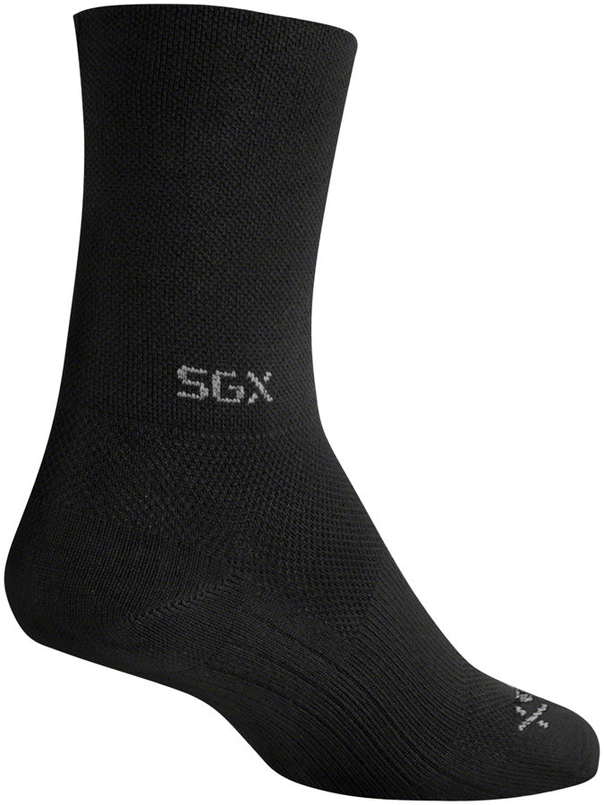 SockGuy SGX Raceday Socks - 5 inch, Black, Small/Medium