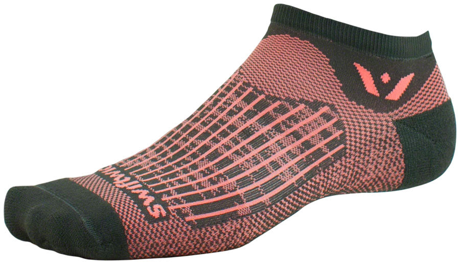 Swiftwick Aspire Zero Socks - No Show, Bolt Gray Rose, Small