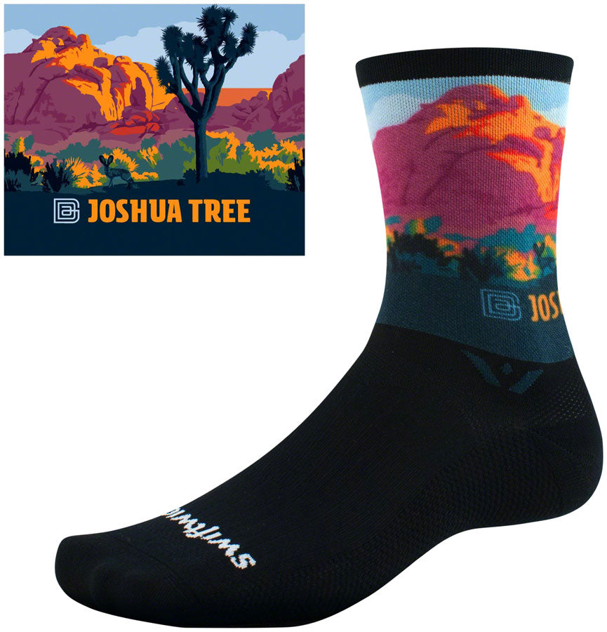 Swiftwick Vision Six Impression National Park Socks - 6 inch, Joshua Tree, Small