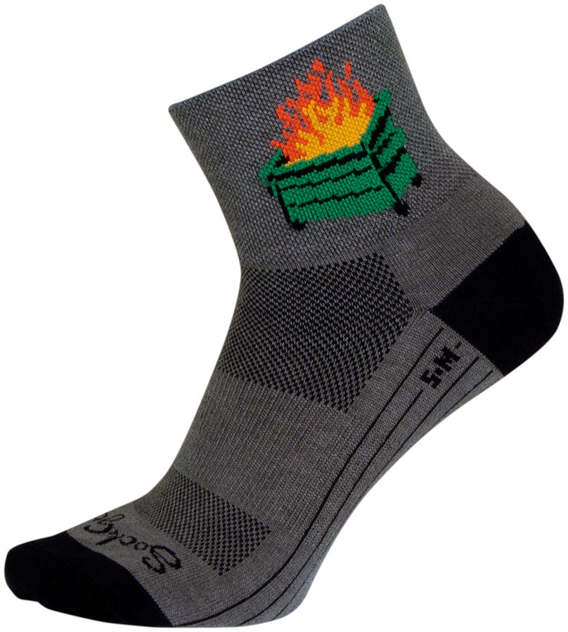 SockGuy 2020 Classic Socks - 3 inch, Gray/Black, Large/X-Large